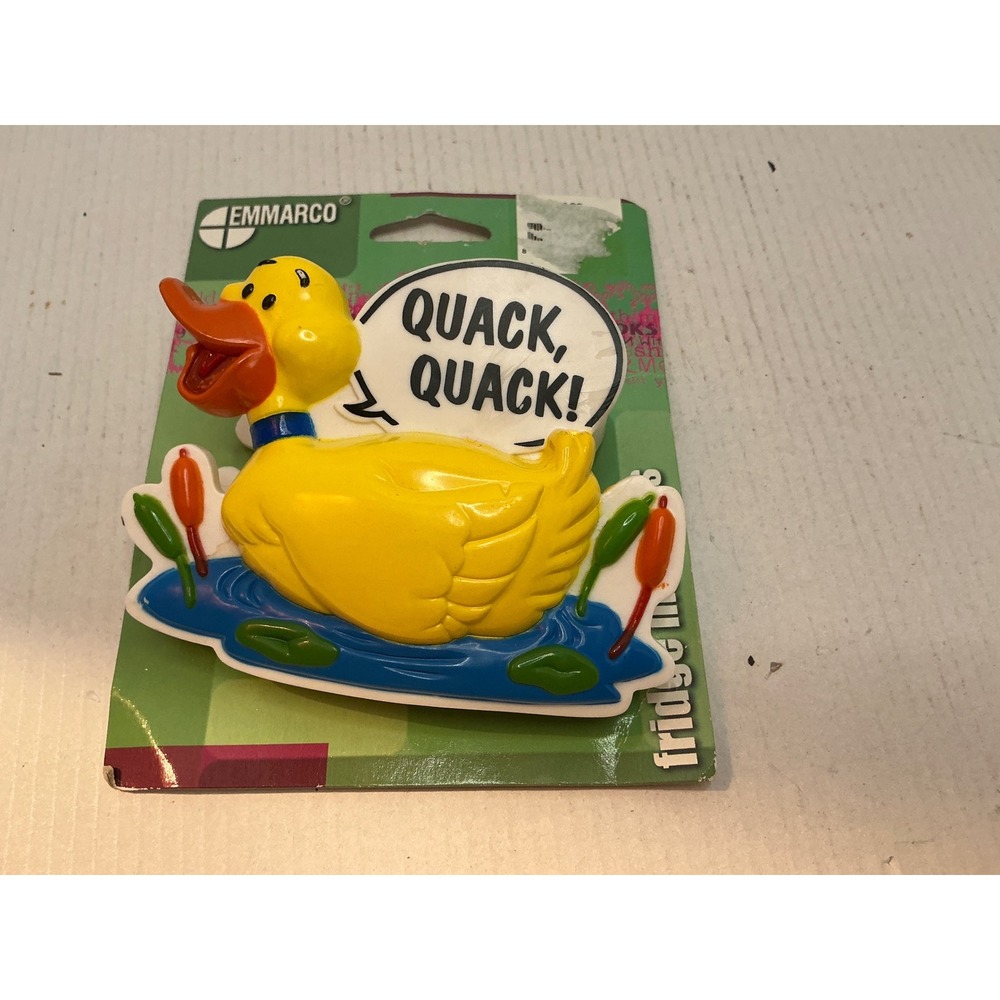 Emmarco Vintage Duck Fridge Magnet Quack Quack Talking Kitchen Decor Yellow